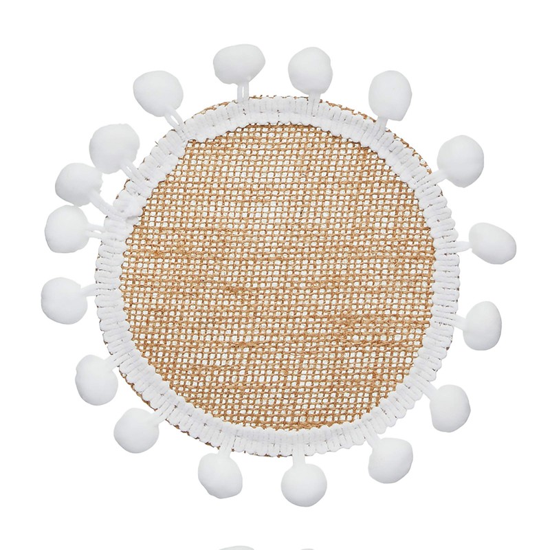 KitchenCraft Natural Elements Jute Coasters, Set of 4, Woven Jute