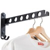 JOOM Retractable Folding Wall Mounted Clothes Hanger Rack Clothes Storage