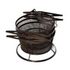 Origami Three Tier Collapsible Baskets - Powder Coated Steel:_Black