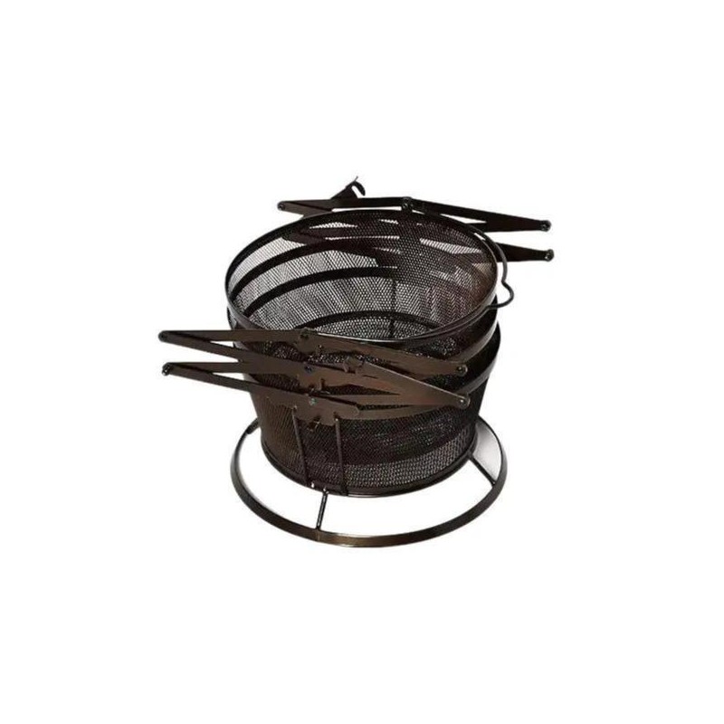 Origami Three Tier Collapsible Baskets - Powder Coated Steel:_Black