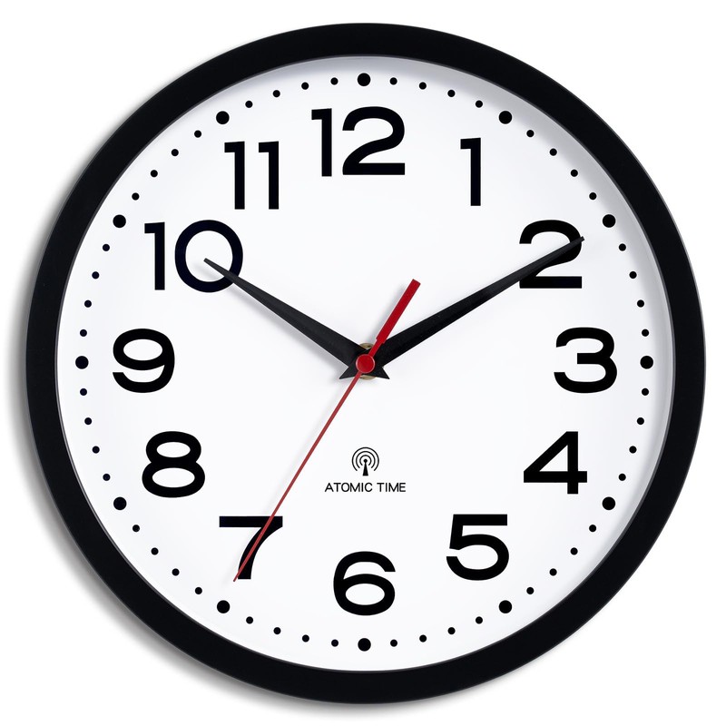 Roymnie Atomic Wall Clock 12 Inch, Modern Clock Battery Operated