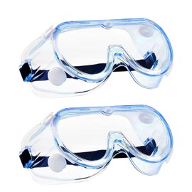 BNOYONERAS Pack of 2 Safety Glasses, Safety Glasses, Transparent Work Safety Glasses, Eye Protection, Safety Glasses, Laboratory Glasses, Anti-Fog and Scratch-Resistant