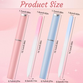 ViEinkaufen 2Pcs Glass Nail File for Natural and Artificial Nails Care Professional Salon Manicure Tool for Women Girls with Case Double Sided for Shaping Styling Nails Home Salon