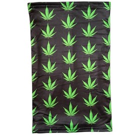 Hot Leathers HWN2016 Pot Leaf Neck Gaiter Mask - One Size