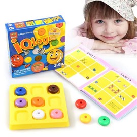 9-Color Board Game, IQ Logic Positioning for Kids Ages 3 and Up.Tic-Tac Within Tic-Tac Game. 60 Sets of Questions Beginner to Advanced Levels.STEM Toys for Kids to Travel.Travel Game as Gifts for Kid