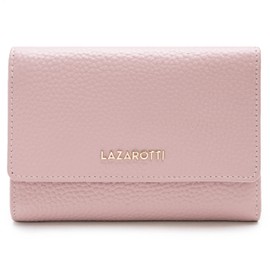 Lazarotti Bologna Large Leather Women's Wallet | Large Zip Compartment, 15 Card Slots, RFID Protection | 14 x 10 x 3.5 cm (2 Widths Adjustable), rose, Classic