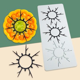 Hollow Leaf Silicone Mold Chocolate Candy 3D Hollow Leaf Candy Mold Food Cooking Meals Decorations Fondant Mold Polymer Clay Molds (Sun S_10.08x4.12x0.12inch)