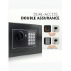 fashnix Dual Key & Digital Lock Safe Battery Powered Compact