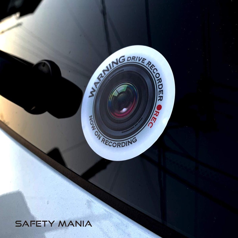 Drive Recorder White Circular Recording in Progress Dashcam Equipped Vehicle