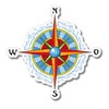 Compass Rose Travel Directions Explore - 3" Vinyl Sticker -