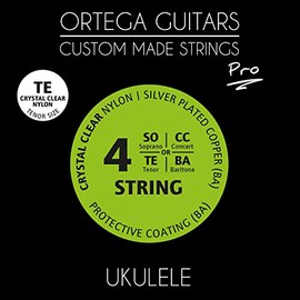 Ortega Guitars Custom Made Strings - Pro - Tenor Ukulele - Crystal Clear Nylon (UKP-TE)