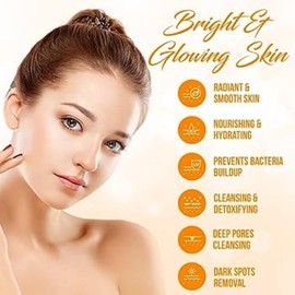 Detoxifying Face & Body Scrub for Healthy, Glowing Skin! This all-natural turmeric body and face scrub is the best 100% pure turmeric face scrub for acne & spots. The skin cleansing face scrub brightens & boosts glow to leave the complexion bright & beau