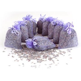 Quertee Moth Protection in Wardrobe with 10 x Lavender Bags + 30 x Cedar Wood Rings - Lavender Scented Bags and Cedar Wood Against Moth Trap