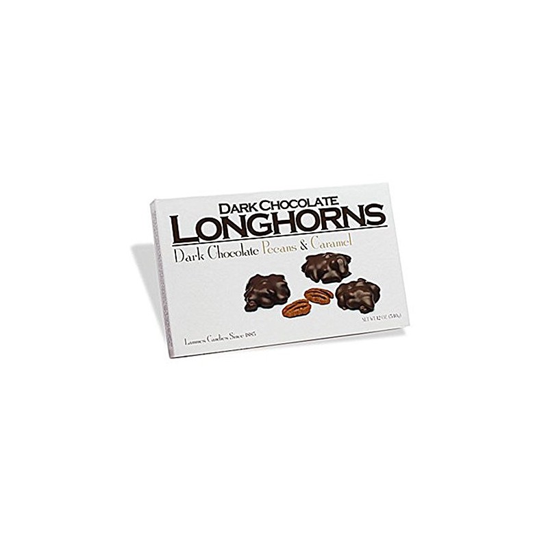 Lammes Candies Dark Chocolate Longhorns - Dark Chocolate Pecans &