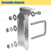 4 PCS 8" Galvanized Swivel Top Bunk Bracket Kit for