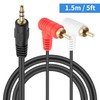 Maxhood 3.5mm to RCA Audio Cable, 90 Degree RCA to