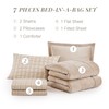 AMBERSPACE Plush King Size Comforter Set 7 Pieces, Light Taupe
