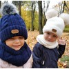 Alur Children's Unisex Beanie with Loop Scarf Set Winter Hat