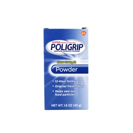 PoliGrip Super Denture Adhesive Powder, Extra Strength 1.6 oz Container by Super Poli-Grip