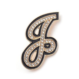 Letter Brooches and Pins for Women A-Z Letter Brooch Pins Rhinestone Initial Pins for Hat Backpacks Custom Jewelry Gifts for Men Women