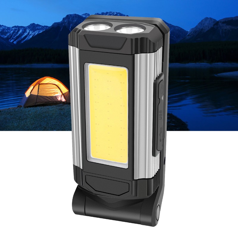 Folded Work Lights Aluminium Alloy USB Charging Magnetic COB Inspection