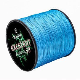 Waline Super Strong 8 Strands Braided Fishing Lines 300m 500m 20lb-100lb Abrasion-Resistant Ultra Smooth PE Braid Line (Blue, 60lb/0.37mm/500m(547yds))