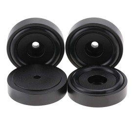Amplifier Feet 4 Pieces 40 x 10 mm Aluminium Alloy to Increase Amplifier Height (Black)