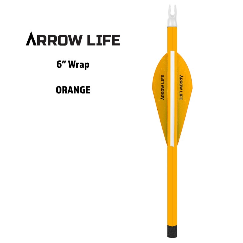 Arrow Life 6" Arrow Wraps 12 Pack Orange 1.125" Width