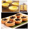 ESJNNK Mini Egg Tart Mold 12pcs Carbon Steel Round Reusable