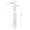 stonylab Glass Vacuum Cold Trap Bubbler with 10mm Serrated Hose,