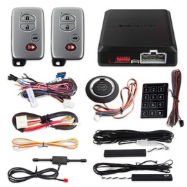EASYGUARD EC002-T Smart Key PKE Car Alarm System Auto Start Starter Push Start Stop Button Touch Password Access Keyless Go System DC12V Rolling Code