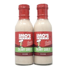 2 Pack of Creamy Garlic Dressing and Dip 12oz Bottles Imo's for Salads that love pizza