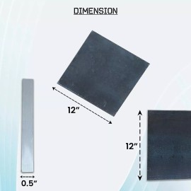 Simond Store Steel Rectangle Bar 1/2" Thickness X12"X12" Blacksmith Hammer press