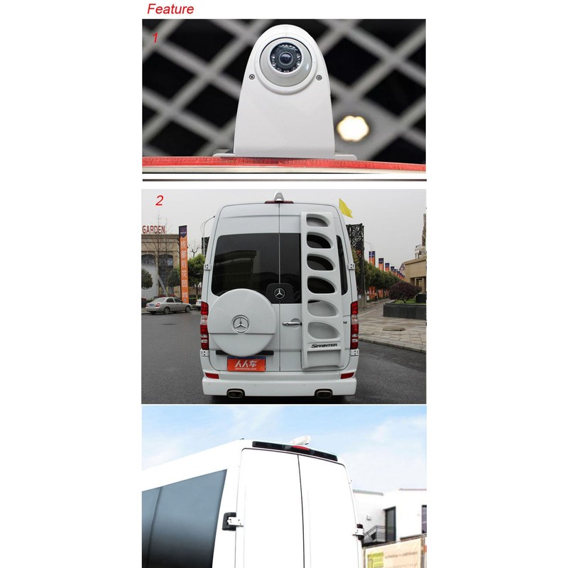 Universal Brake Light Camera Integrated in 3rd Brake Light Reversing