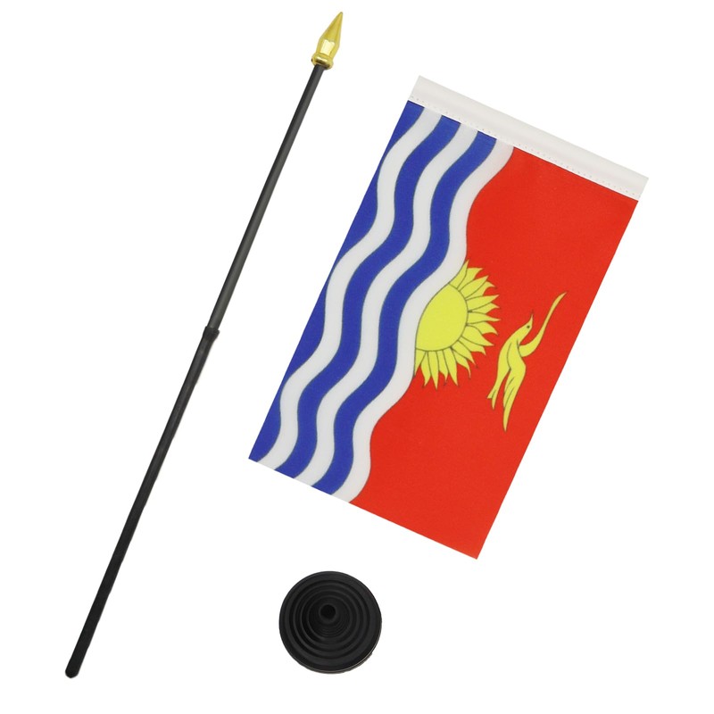 Kiribati Table Flag 4'' x 6'' - Kiribati Desk Flag