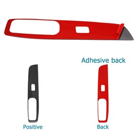 YAMUDA Compatible with 6 PCS Rising Window Panel Soft Carbon Fiber Decorative Accessories for Hyundai Elantra 2021 2022 2023 2024(Black)