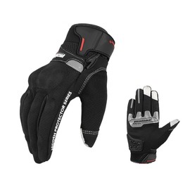 Motorcycle Gloves Inside Steel Protection for Knuckle for Men and Women, Full Finger Touchscreen Motorbike Gloves for BMX ATV MTB Riding, Road Racing, Cycling, Climbing, Motocross (Black, Medium)