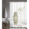 Ekershop Wellness Stone Digital Print Quality Textile Shower Curtain with