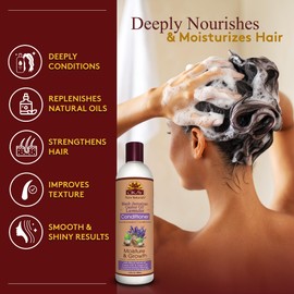 OKAY | Black Jamaican Castor Oil & Lavender Conditioner | For All Hair Types & Textures | Moisturize, Strengthen & Regrow Hair | With Argan Oil | Free of Sulfate, Silicone & Paraben | 12 oz