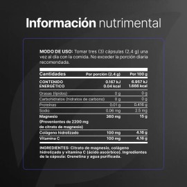 Citrato Magnesio 120 Cápsulas Magnesium Citrate Life Sabor