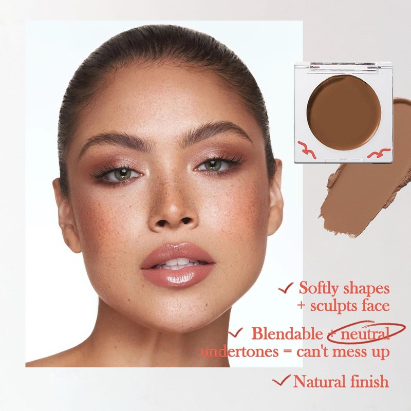 Bronzer Blushers for Cheeks, Brown Blush Make up Matte Bronzer