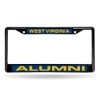 West Virginia Mountaineers Alumni Black Metal License Plate Frame Holder