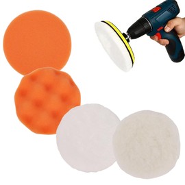 Viiotu 4-Piece Car Polishing Pad, Suitable for 5 inch Back Plate Compound polishing Cutter,Buffing Pads and Polishing Pad for Car Polisher