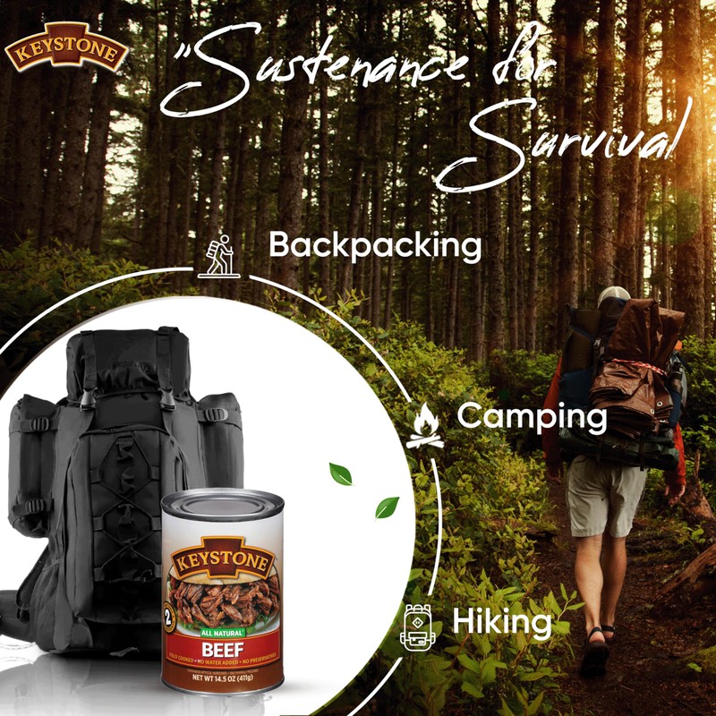 Keystone Meats All Natural Canned Beef 14.5 Oz Long Term