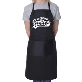 Print4U Apron Greatest Nanny Gift For Her Birthday Mother's Day Present Black