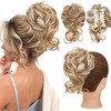 S-noilite Claw Clip Messy Bun Hair Pieces Tousled Updo Fake