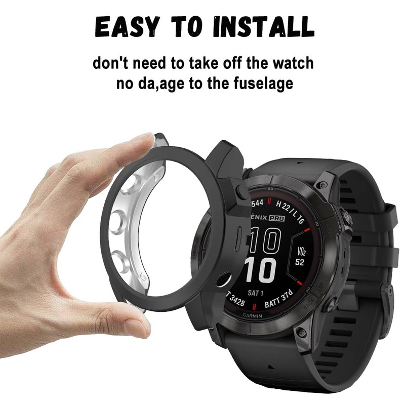 Niboow Case [2 Pack] Compatible with Garmin Fenix 7x Pro