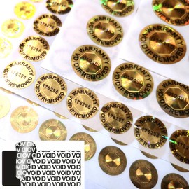 Tamper Proof Stickers 8mm-15mm Choose Pack Size Warranty Void Labels with Genuine Hologram (8mm-5000pcs)