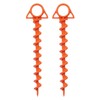 HKAOSDUUH 2 Pack Ground Anchors Heavy Duty Screw-in Tent Stakes