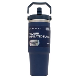iN Stainless Steel Water Bottle 7hr Vacuum Insulated Tumbler with Straw and Lid - BPA-Free, Quencher, Spill-Proof, Hot/Cold Drinks - Dishwasher Safe (Navy)